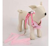 Animal de Compagnie Air Doux réfléchissant Respirant Maille sans Tirer Le Starter de Chiot for Les Petits et Les Chiens de Taille Moyenne et Les Chats, Taille: M (Jaune) (Color : Pink)