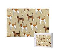 Animal de Compagnie Beagle Mignon et Intelligent de Dessin animé,Puzzle Familial en Bois de 1 000 pièces pour Adultes et Adolescents, décoration d'intérieur