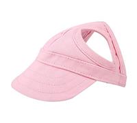 Animal de compagnie chien chat Baseball Casquette d'extérieur Sunbonnet - Rayures réglables - Été - Voyage - Chapeau de sport - Emballage réutilisable - Socialme-eu (rose)