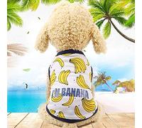 Animal de Compagnie Paulclub Fruit Pet T-Shirt imprimé de Chiot de Chat Mignon Jupe Fruit, Taille: XS (Vest-Ananas) (Color : Vest-Banana)