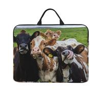 Animal de Ferme Vache Bovin,Housse pour Ordinateur Portable 14 Pouces, Sacoche pour Ordinateur Portable, Mallette avec poignée