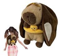 Animal de respiration douce - Jouet en peluche Capibara mignon avec mouvement de respiration musicale réglable, figurine interactive confortable | Compagnon de relaxation pour et adolescents