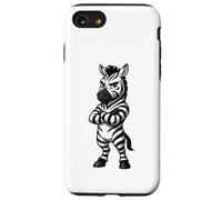 Animal de Safari drôle de Dessin animé Cool Zebra Coque pour iPhone SE (2020) / 7/8
