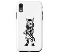 Animal de Safari drôle de Dessin animé Cool Zebra Coque pour iPhone XR