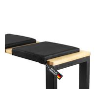 animal-design Coussin de serrage / coussin d'assise avec 1 barre aspect daim - Fabriqué en Allemagne - Couleur : noir