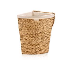 Animal-design Panier à linge d'angle, jacinthe d'eau, prend peu d'espace, beige, Größe 1: B42 x T30 x H49cm