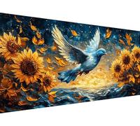 animal Diamond Painting Adulte, 5D Diamond Painting oiseau Motif avec Carré Full Drill Toile 70 x 140 cm, DIY Diamant Point de Croix Broderie Kit Complet Accessoires, Decoration Noel Murale L1-323