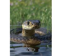 Animal Diamond Painting Adulte, 5D Peinture Diamant Serpent Diamond Painting Enfant Débutant Bricolage Cristal Point de Croix Puzzle Broderie Diamant, Salon Murale Décoration Cadeaux 30x40cm 7q-84I