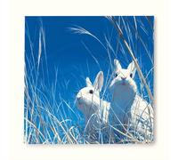 Animal Diamond Painting Adulte, Diamond Painting Lapin Broderie Diamant Kit Complet, Bricolage 5D Cristal Strass Point de Croix Artisanat Peinture Diamant, Tableau Decoration Murale 70x70cm vb5-g26