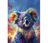 Animal Diamond Painting Adulte Koala Diamond Painting, 5D DIY Diamant Art Set, Loisirs Créatifs Adultes Kit, Cristal Art Point de Croix Kit Peinture, Cheerful Painting Enfant, Cadeau Femme -TL67M