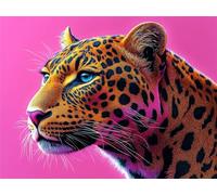 animal Diamond Painting Adulte léopard Diamant Painting Activité Manuelle Adulte, Mosaique Loisir Creatif Broderie Diamant Point de Croix Kit Complet, Cadeau Femme, Décoration Murale, 90x120cm m-58