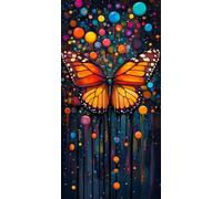 Animal Diamond Painting Chat Diamond Painting Enfant DIY Peinture Diamant Adulte Kit Broderie Point de Croix Canevas Kit Complet Adulte Mosaique Loisir Creatif, pour Decoration Chambre 50x150cm J - 66