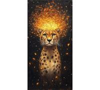 Animal Diamond Painting Fleur Diamond Painting Enfant DIY Peinture Diamant Adulte Kit Broderie Point de Croix Canevas Kit Complet Adulte Mosaique Loisir Creatif, pour Decoration Chambre 20x40cm J - 58