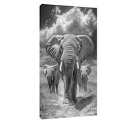 Animal Diamond Painting Kit pour Adulte Débutant, 5D Peinture Diamant Éléphant Diamond Art Point de Croix Broderie Diamant Painting Kit pour Adultes Enfants Murale Décoration Cadeau 80x40cm t-7134