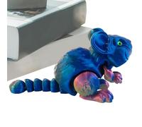 Animal d'inquiétude flexible - Figurine d'animaux imprimée en 3D | Modèle de hamster miniature, ornement sensoriel de hamster articulé imprimé avec haute durabilité, jouets d'animaux mignons pour E