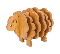 Animal Drink Coaster, Cute Wood Placemats, Stackable Dining Table Mat, Tea Table Coaster, Animal Design Coasters, Heat-Resistant Kitchen Decor Desktop Ornaments for Home Kitchen