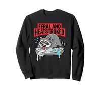 Animal drôle de Raton Laveur Sauvage et Coup de Chaleur Sweatshirt