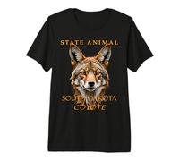 Animal du Territoire du Dakota du Sud Le Coyote T-Shirt Haut de Gamme