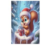 Animal Écureuil Puzzle en Bois 1000 Pièces pour Adultes Et Enfants, Puzzles Impossible, Jeu De Patience Coloré, À Partir De 12 Ans 78×53cm