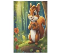 Animal Écureuil Puzzles Adulte 1000 Pieces Cadeau Famille Puzzle Classique 3D EnfantsJouet en Bois Cadeau Unique 78×53cm