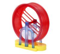 Animal électronique - Jouet animal | Lapin en peluche électrique avec support, jeu de roue d'exercice, hamster en cours d'exécution et boule roulante, jouet de simulation interactive, lapin en peluche