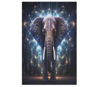 Animal Éléphant Puzzles en Bois 1000 Pièces pour Adultes, Matériaux Recyclables De Qualité Supérieure Puzzle, Jeu en Famille, （78×53cm）