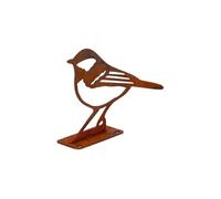 Animal en acier effet rouillé à poser Mésange