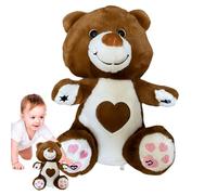 Animal en peluche avec battement de cœur pour, jouets à capteur activé par les cris - Sucettes pour en forme d'ours en peluche | Jouet à capteur respectueux de la peau pour anniversaire, Pâques, Noël