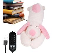 Animal en peluche avec coussin chauffant : chien en peluche de 60 x 16 cm, jouet en coton, design de chauffage USB réglable avec arrêt automatique | Confort apaisant pour soulager et soulager