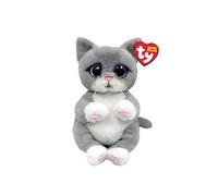 Ty - Animal en peluche - Beanie Bellies Medium Morgan le chat - 30 cm - Gris