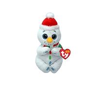 Animal en peluche Beanie Boo's Small Noël Brrrnard bonhomme de neige 15 cm
