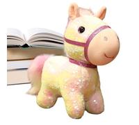 Animal en Peluche Cheval | 15 cm Avec Paillettes Collectionnable Câlin Décoration - 2026 Année Du Cheval Jouet En Peluche - Pour Garçons Filles Maison Chambre Chambre d'Enfant Voyage Voiture Nouvel An