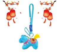 Animal En Peluche Cheval | Porte-Clés Animal Pendentif Ornements Pour Fête Du Printemps | Ornements En Peluche De Cheval Pour Nouvel An Chinois,Cadeau Anniversaire Enfant Accessoire Sac à Dos Sac à Ma