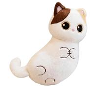 Animal en peluche de chat : forme siamoise réaliste, rembourrage en coton PP doux, mignon jouet en peluche, décoration féline réaliste pour la maison | Oreiller long et moelleux en animaux pour