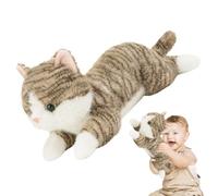 Animal en peluche de chaton | Cat couché mignon jouet en peluche de chat en peluche de chat pondéré doux - Cat sieste moelle peuvent être utilisés comme un oreiller confortable ou une décoration charm