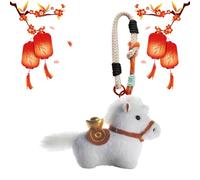 Animal en Peluche De Cheval - Porte-clés en Pëluche Mignon avec Lanière | Pendentif Figurine De Collection | Tissu Velours Doux, Sangle Détachable, Mini Peluche Cheval pour Sac, pour Femmes,