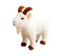 Animal en Peluche De Chèvre- Figurine Mignonne Et Réaliste en Jouet Doux, Animale D’Oreiller Farcie, Peluche d'animal De Chèvre en PE-luche, Oreiller en PE-luche De Chè-vre, 30cm
