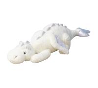 Animal en Peluche de Dragon, 43 Pouces Carton Mignon Dragon Bragon avec Aile, Animal en Peluche géant Doux et Confortable pour Enfants Décoration de Chambre Chambre garçons, Blanc