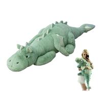 Animal en Peluche de Dragon, 43 Pouces Carton Mignon Dragon Plux avec Aile, Animal en Peluche géant Confortable Doux pour Enfants Décoration de Chambre Chambre garçons, Vert