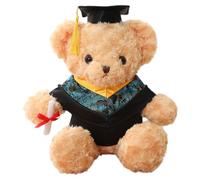 Animal en peluche de graduation, peluche de graduation - Oreiller de poupée décorative Huggable,Graduation Farged Bear avec des vêtements et un chapeau pour son collège de lycée Gradu Animal Pluce