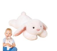 Animal en peluche de lapin menteur, peluche de lapin à longues oreilles,Peluche de lapin câlin | Collection d'animaux câlins réalistes pour salle d'étude, décor de soggio