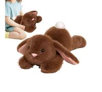 Animal en peluche de lapin menteur, peluche de lapin à oreilles longues | Peluche de lapin câlin,Collection d'animaux câlins réalistes pour salle d'étude, décor de soggio