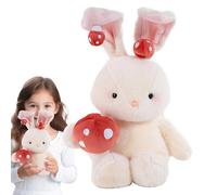 Animal en peluche de lapin, peluche de lapin en peluche | Jouet de silhouette en peluche avec champignon | Collection de personnages câlins, étreignant des poupées en peluche pour la décoration de la