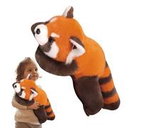 Animal en Peluche de Panda Rouge - Oreiller en Peluche de Confort de Sommeil, étreinte Douce, Grand Coussin en peluch, Jouet d'animal Mignon, Adorable Figure Squishy | Cuddly au lit au