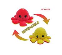 Animal en peluche de Poulpe 20cm-Rouge + jaune