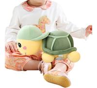Animal en peluche de tortue de mer, jouet en peluche de tortue avec design de chapeau | Orloges de décoration adaptés à la peau mignonne compagnon de voyage pour la chambre de bébé de la chambre des e