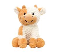 Animal en Peluche De Vache - Animal en Peluche Doux | Bouchette De Vache Guérisse en Peluche, Design De Ferme Réaliste, Mignon Sûre pour Les, Les Tout-Petits, Les Garçons, Les Filles, L