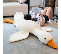 Animal en Peluche d'oie Géante 50/90/130/160 / 190 Cm Oreiller Blanche Douce Énorme Cadeau d'animaux pour Les Enfants Et Amis Blanc 160cm