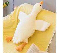 Animal en Peluche d'oie Géante 50/90/130/160 / 190 Cm Oreiller Blanche Douce Énorme Cadeau d'animaux pour Les Enfants Et Amis Blanc 130cm