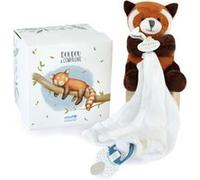 Doudou et Compagnie - Collection UNICEF - Doudou Accroche-Tétine Panda Roux - Attache Sucette 12 cm - Idée Cadeau De Naissance Bébé Fille et Garçon - Garantie Doudou Perdu - Bébé & Moi - DC3982